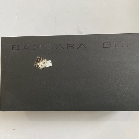 Barbara BUI black and gold patent leather buckle ankle flats - Picture 11 of 11